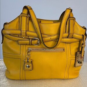 Etienne Aigner Mustard Yellow Shoulder Bag